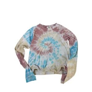 Girls BKE Tie Dye Long Sleeve Shirt Multicolor Pullover Top Buckle